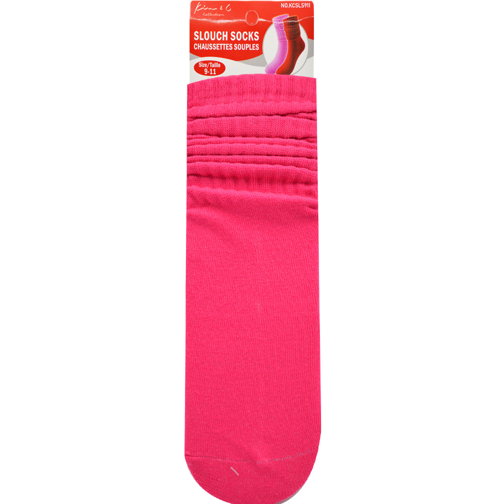 Slouch Socks 9-11 Hot Pink (6pair/Pack) Slouch Socks 9-11 Hot Pink (6pair/Pack)